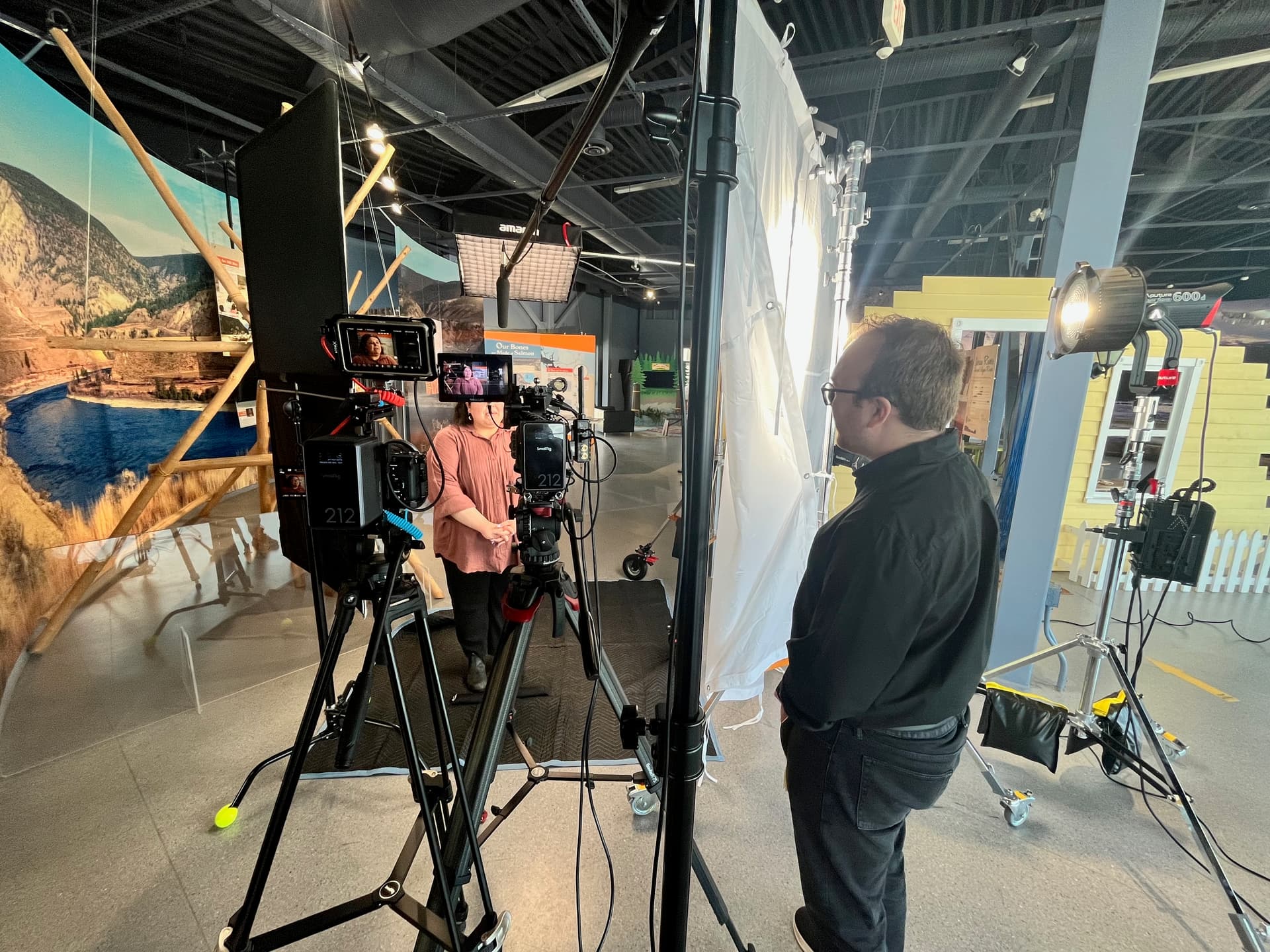 Kirksmith Creative video production team filming on location in Fraser Valley